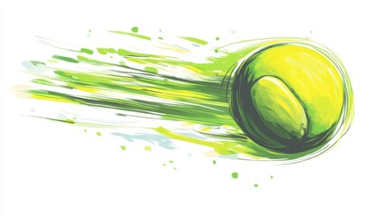 A Pause in the Action: The Humble Tennis Ball, Center Stage on a World-Famous Court