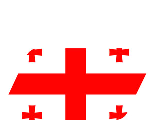 Obraz premium Folder Shape Of Georgia Flag