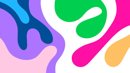 ABSTRACT BACKGROUND WITH HAND DRAWN SHAPES COLORFUL FLAT DESIGN VECTOR TEMPLATE FOR WALLPAPER, COVER DESIGN