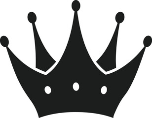 Simple Crown Silhouette Vector Illustration