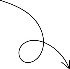 Grunge Sketch Handmade Watercolor Doodle Arrow Set. Creative illustration of black hand drawn arrows set isolated on background.