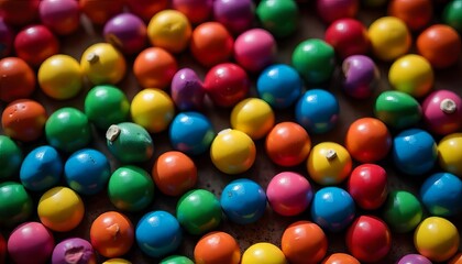 Obraz premium Candy Colors Burst with Glossy, Realistic Texture