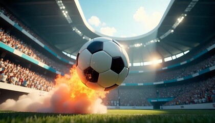  Flaming Soccer Ball on the Battleground Match