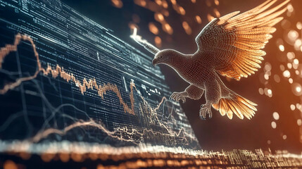Eagle Analyzing Stock Market Trends