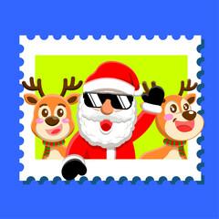 Santa Cluas with deer