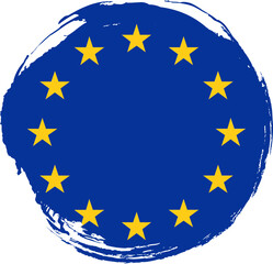 Grunge Brush Circular On  European Union