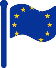 European Union Flag free flown Rounded icon