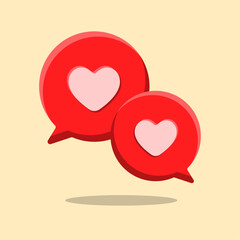 notification Love bubble