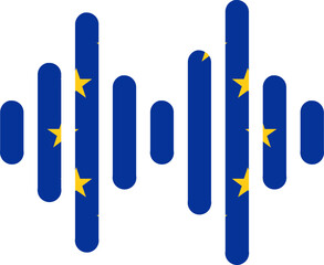 European Union flag on Audio Wave icon