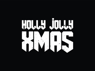 Holly Jolly Xmas typography design