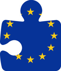European Union flag on Puzzle icon