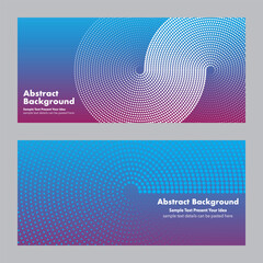 Modern vector geometric abstract background featuring an infinity symbol design and halftone dot pattern on gradient from blue to magenta. For cover page, digital artwork,  Minimalist style.