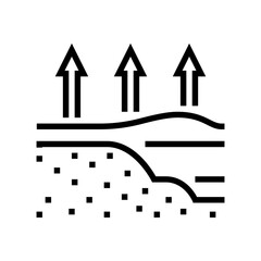 storm surge hurricane disaster line icon vector. storm surge hurricane disaster sign. isolated contour symbol black illustration