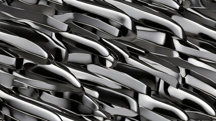 Abstract white black gray metal wall, 3D metal futuristic surface, modern building design