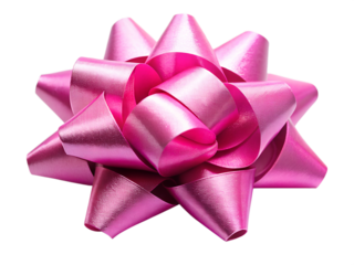 pink bow isolated on white background