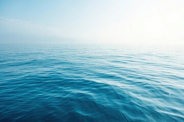 Obraz premium Softly gradient blue watercolor background with gentle wave ripples, undulating surface, serene, blue waves, tranquil scene