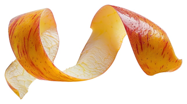 PNG Vibrant apple peel curl
