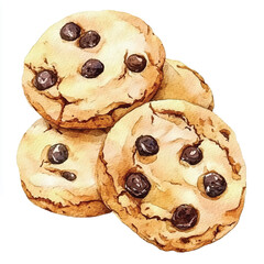 Cookies watercolor clipart illustration