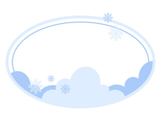 Christmas Snowflakes Cloud Frame Background