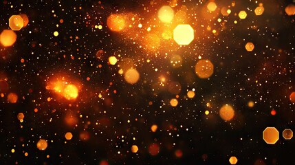 Fototapeta premium Glittering Golden Bokeh Background for Celebrations
