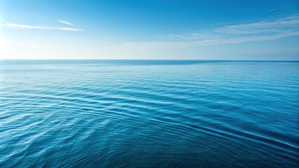 Obraz premium Subtle gradient water ripples in a vast blue background, aquatic scene, shimmering lights