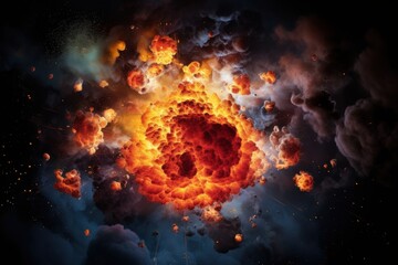 Fiery explosion in space
