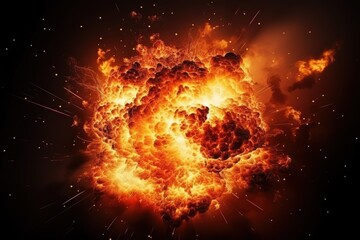 Fiery explosion in space