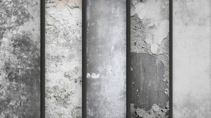A series of gray and white textures, possibly representing a wall or a building