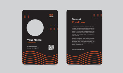 Identity card design template. Employee ID card design