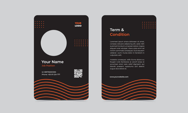 Identity card design template. Employee ID card design