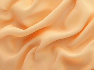 Obraz premium Abstract Draped Peach-Colored Fabric with Soft Wrinkles
