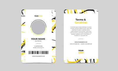 Identity card design template. Employee ID card design