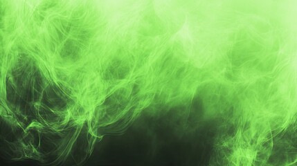 Obraz premium Ethereal Green Smoke in Abstract Background