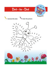Dot to dot activity worksheet for preschool kids. Activity of learning numbers from 1 to 43 and pen control.