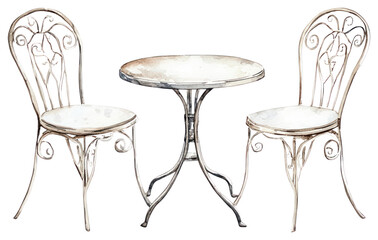 PNG Garden Table and Chairs chairs table illustration.