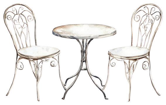 PNG Garden Table and Chairs chairs table illustration.