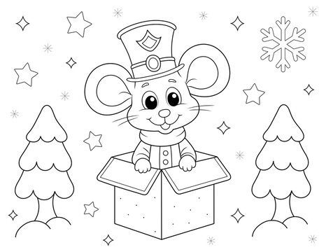 christmas nutcracker mouse coloring book page. you can print it on standard 8.5x11 inch paper