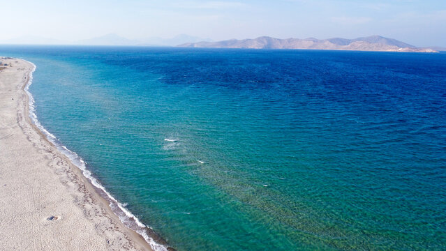 Tigaki or Tigkaki beach, very long and beautiful sandy beach on the island of Kos. Greece