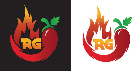Hot and Fire Chili logo design concept vector, Fire Chili logo symbol, Spice food symbol icon