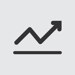 trend graph business departments mono icon