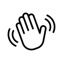 Waving hand icon