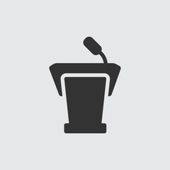 podium business departments mono icon