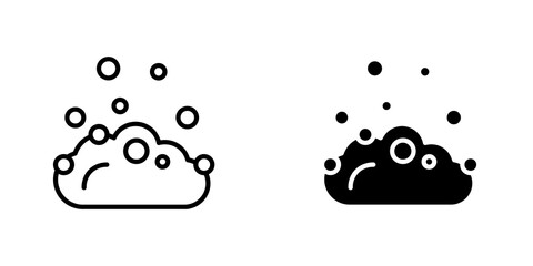 Foam icon symbol collection on white background.