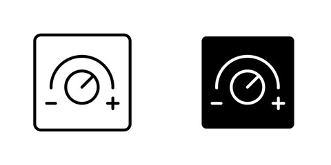 Dimmer icon symbol collection on white background.