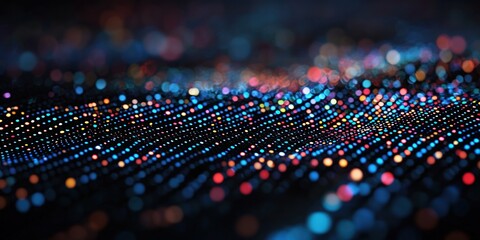 Fototapeta premium Explore the Vibrant World of Colorful Digital Waves in Motion