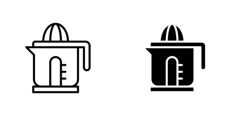 Juicer squeezer icon symbol collection on white background.