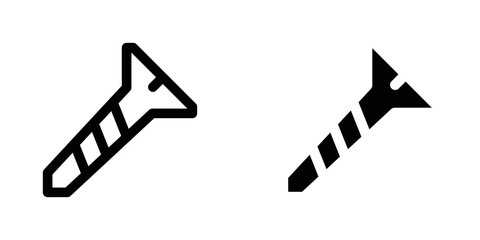 Screws icon symbol collection on white background.