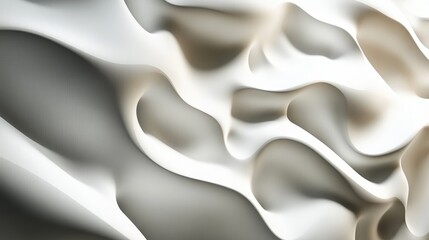 Obraz premium Abstract wavy sand dune pattern in grey and white color