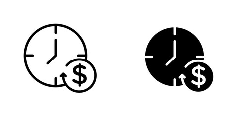 Long term investment icon symbol collection on white background.