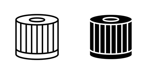 Air filter icon symbol collection on white background.